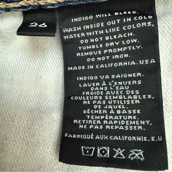 J Brand Light Blue Cutoff Denim Shorts Women’s Size 26 High-Rise Distressed - Picture 5 of 7